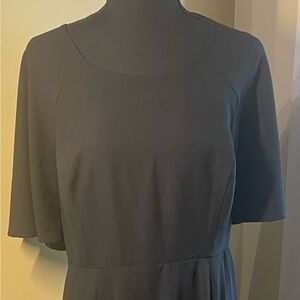 Torrid A-line Dress Womens 14 Black Flutter Sleeve Back crisscross bow /Zipper